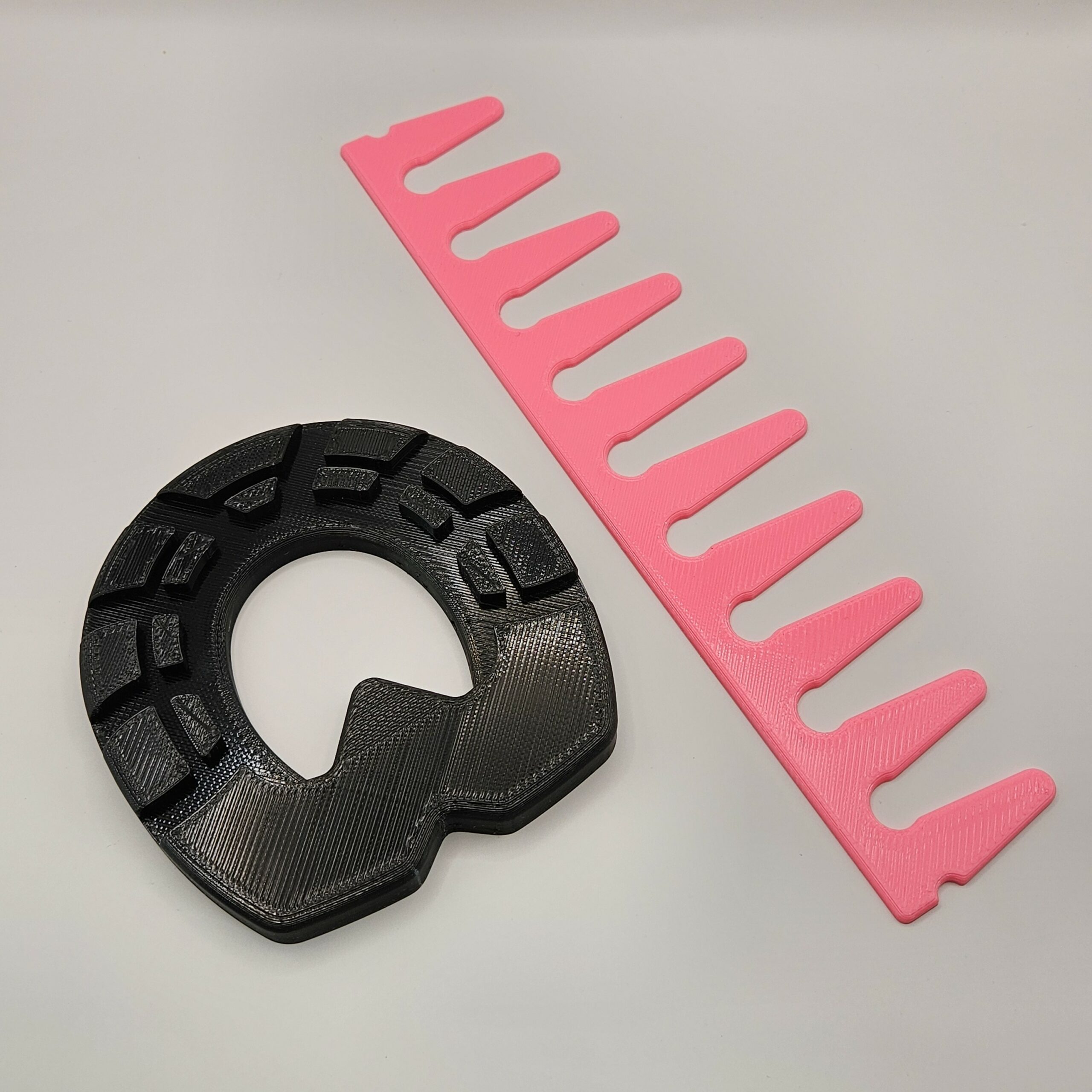 Languette rose avec fer plastique